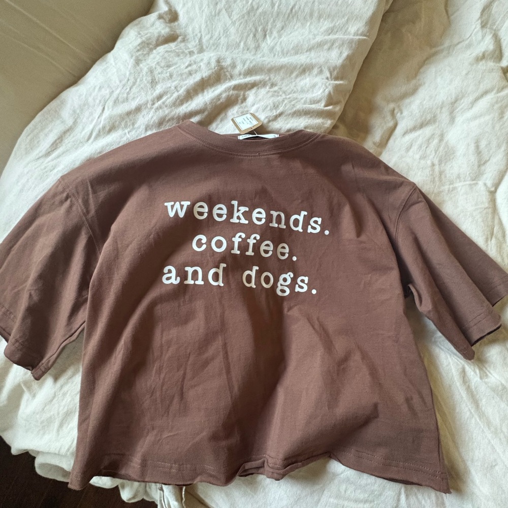 Stormi’s ⭐️San Diego Boutique ⭐️ Brown Cotton Crop T-Shirt